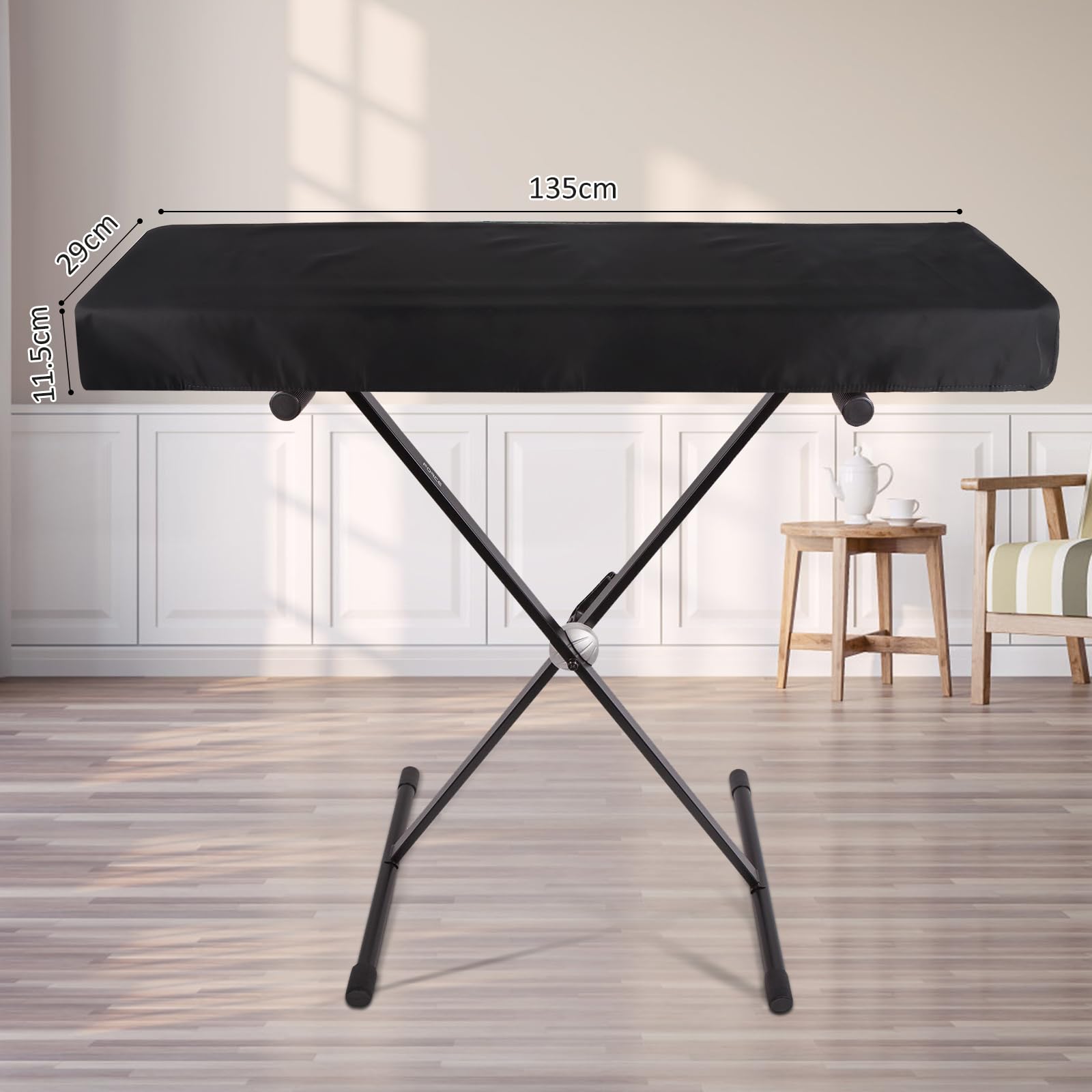 Copertura Per Tastiera Pianoforte 88 Tasti - Antipolvere, Materiale Composito, Con Chiusura A Cordino - Foto 8