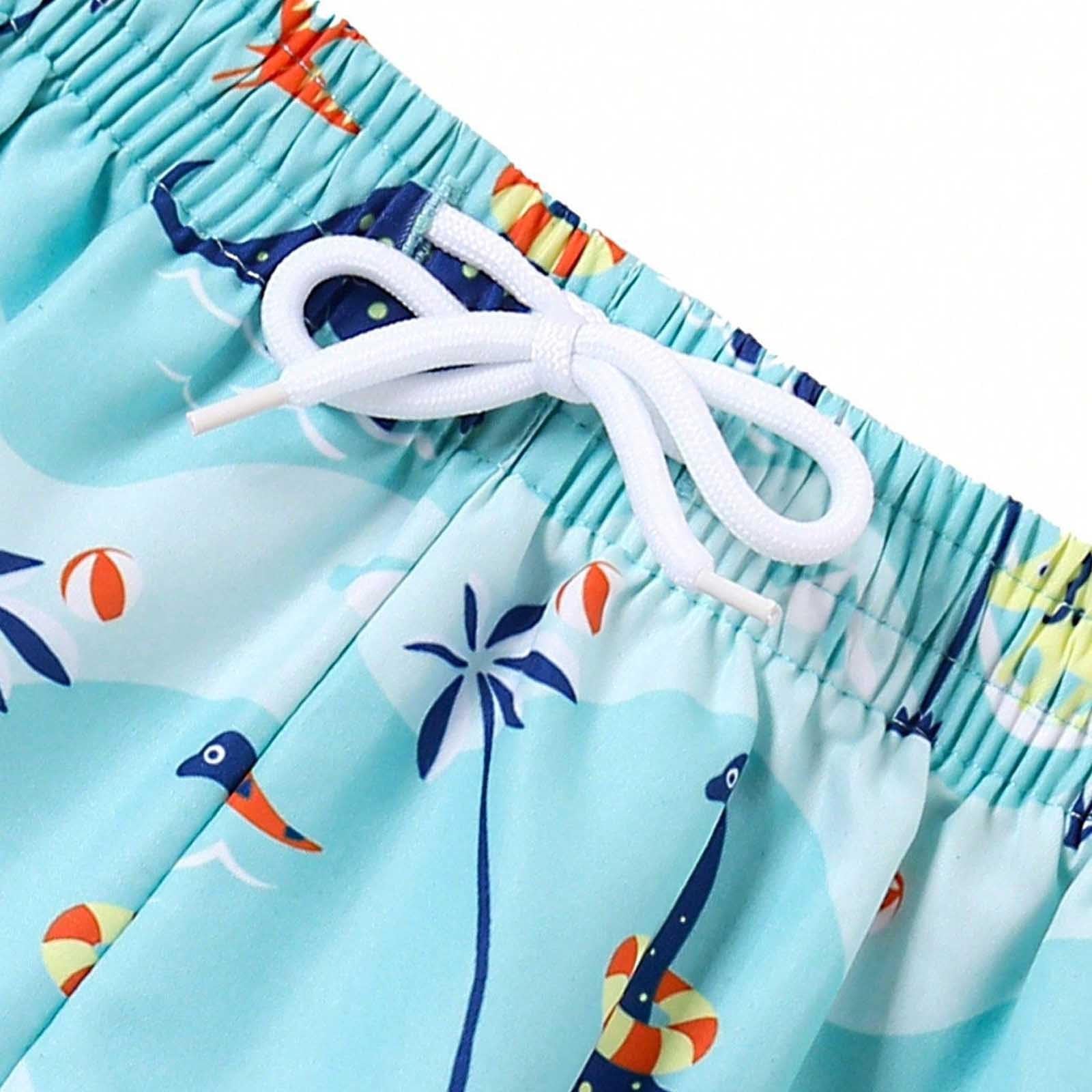 Générique Maillot de Bain 2 pièces Dinosaure pour garçon | Maillot de Bain et Short de Bain à séchage Rapide pour la Plage et la Piscine