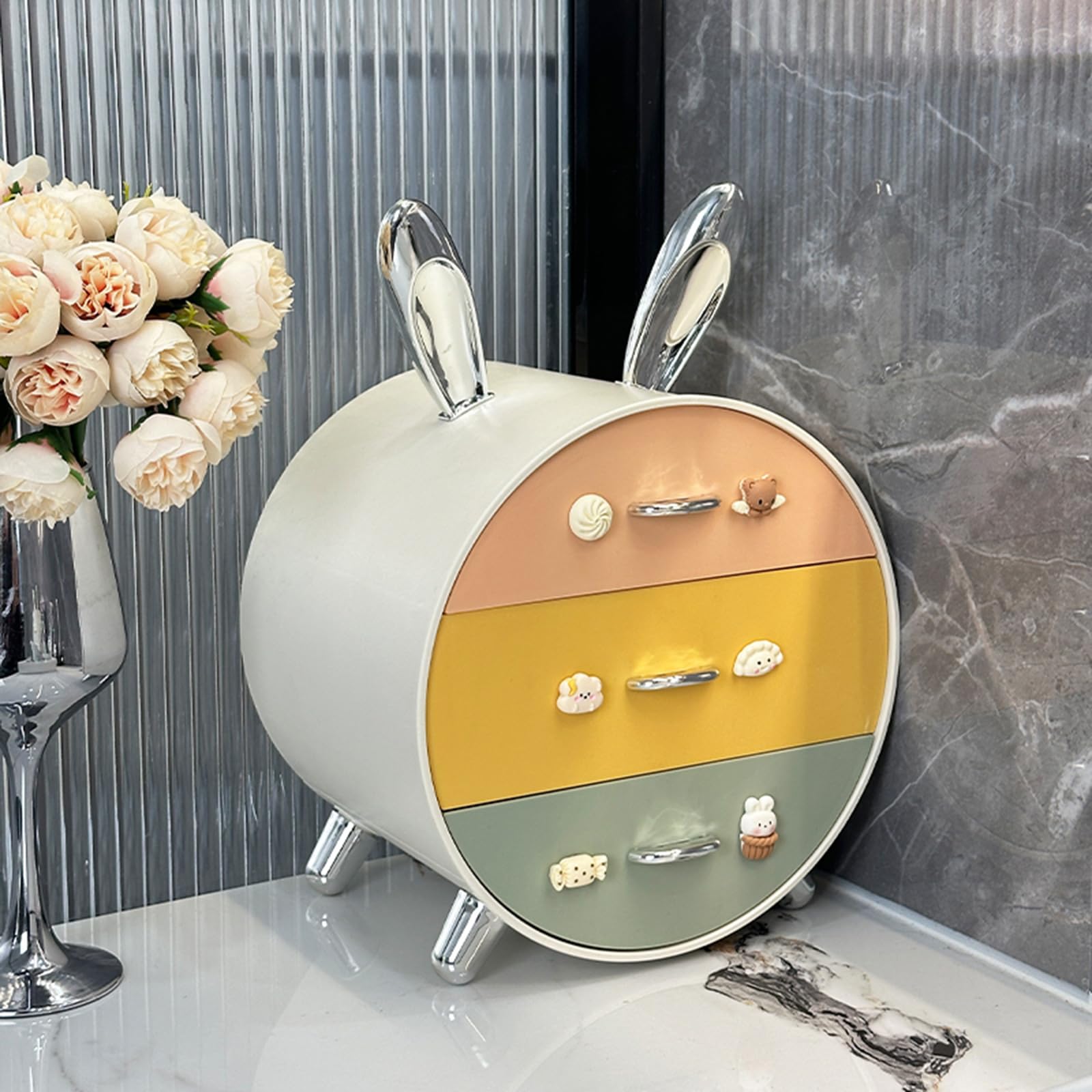 Organisateurs de cosmétiques élégants, Solution de Rangement de Bijoux Polyvalente avec tiroirs pour Un Usage Quotidien, étagère de Papeterie, Porte-Bijoux cosmétique