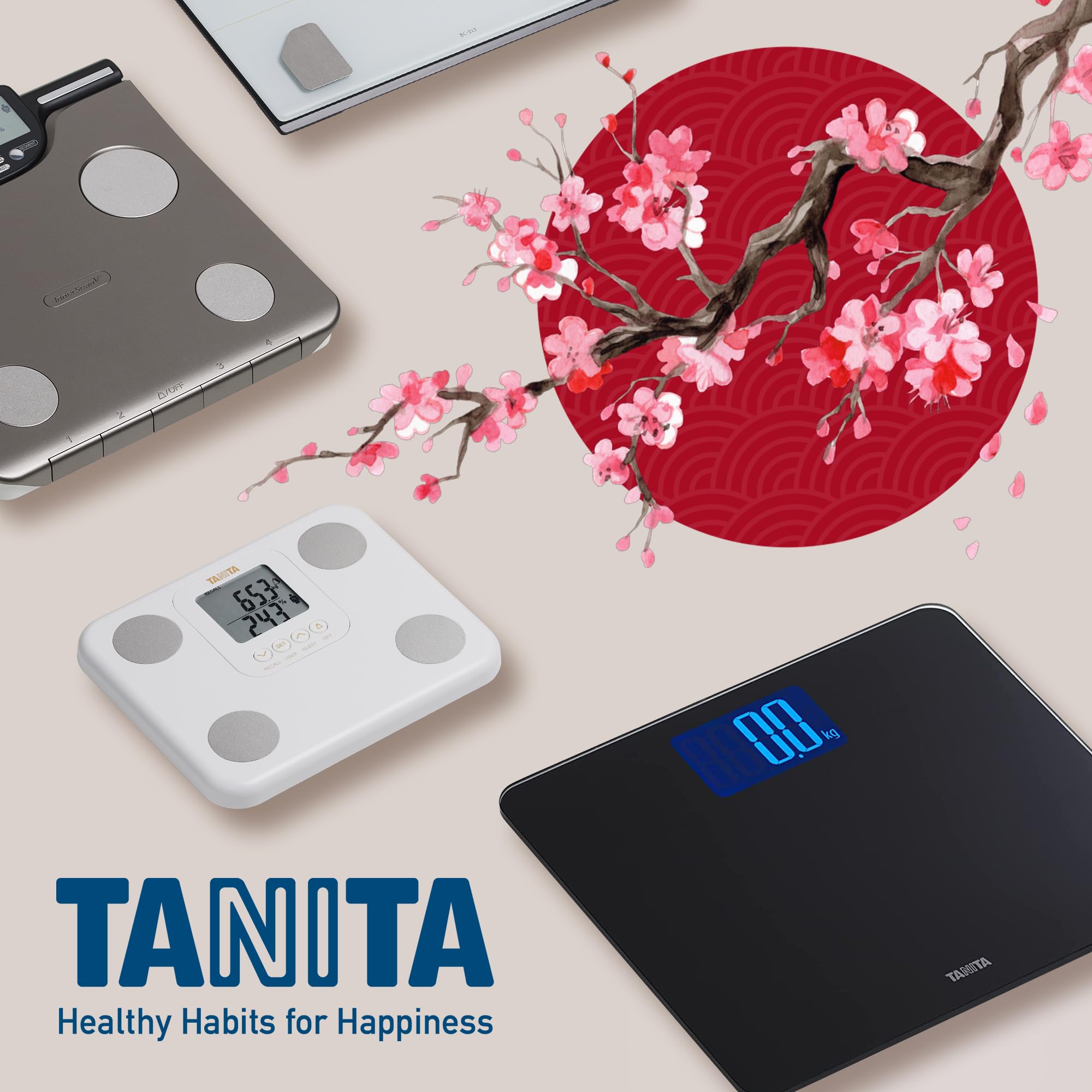 TANITA HD-395 Pèse-Personne Numérique Classique Blanc