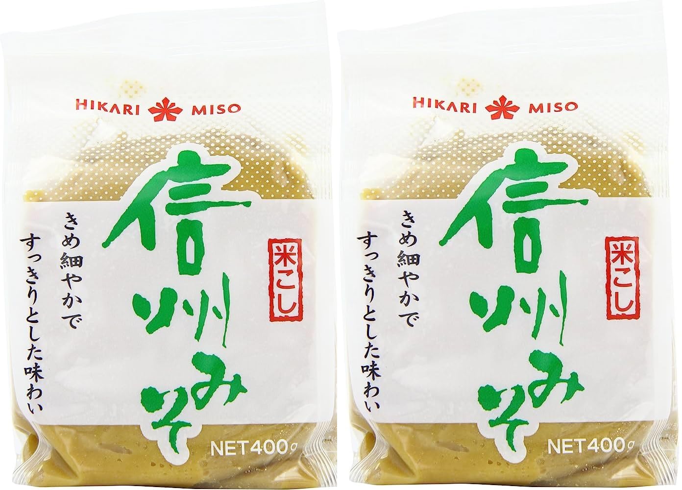 Hikari Medium Sweet White Miso Paste 400g (Medium Sweet, 2 Pack)