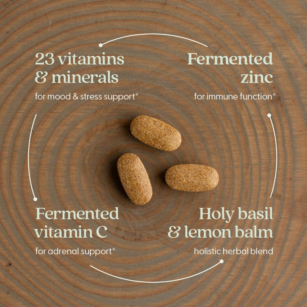 New Chapter Perfect Calm - Daily Multivitamin for Stress & Mood Support with B Vitamins + Holy Basil + Lemon Balm + Organic Non-GMO Ingredients - 144 Count - Image 3