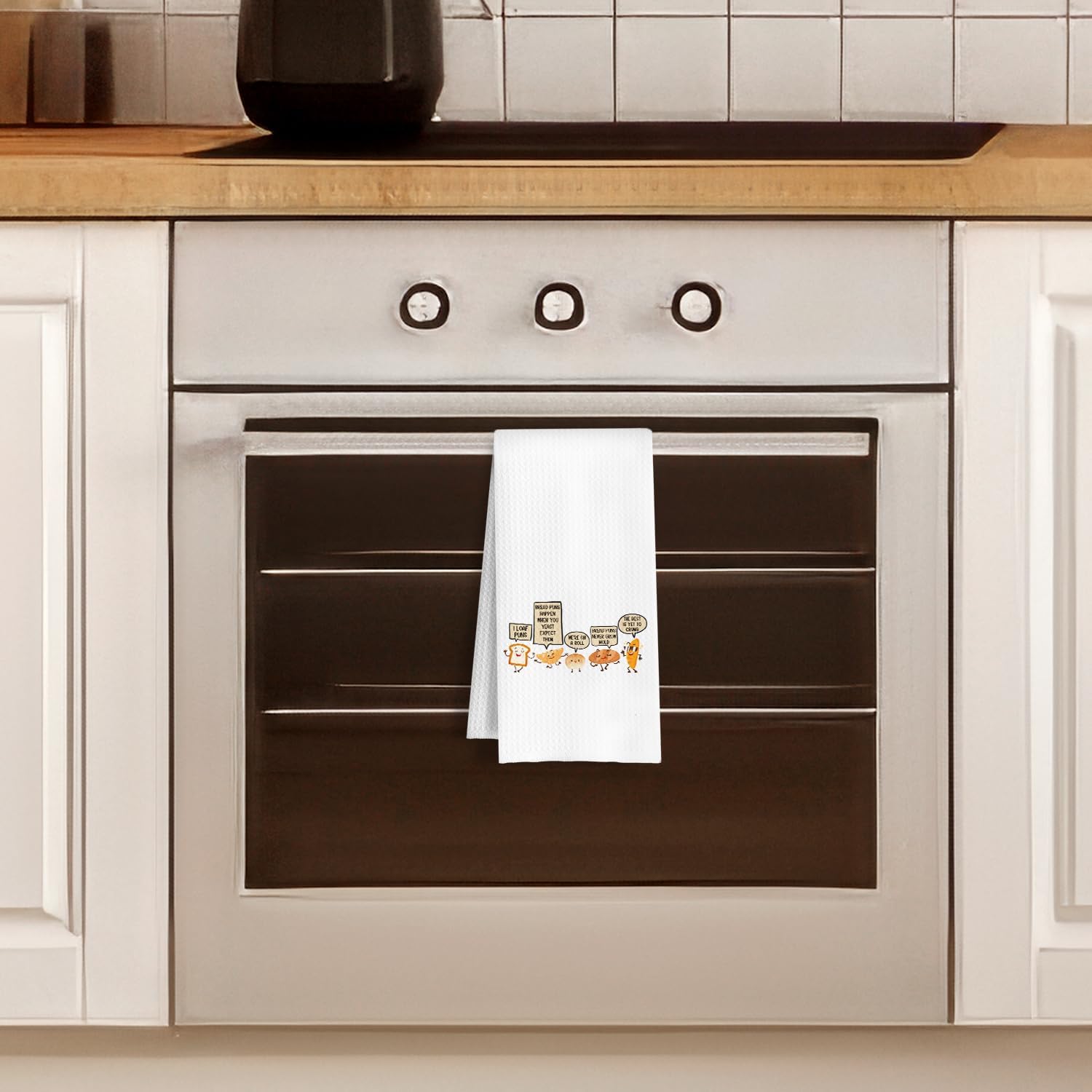 Funny Bread Pun Kitchen Towels, Bread Maker Gifts Dish Towels, Gifts for Sourdough Bakers Baking Lovers Hand Tea Towel for Bakery Kitchen, 16x24 Inch - Image 3