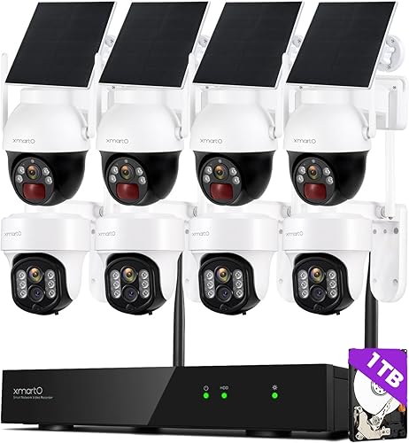 Cámara de seguimiento automático XMARTO 2K Auto-Track PTZ Sistema de cámara de seguridad inalámbrica para exteriores, 10CH 5MP Dual-WiFi NVR con 4X Cámara de seguimiento automático XMARTO 2K Auto-Track PTZ Sistema de cámara de seguridad inalámbrica para exteriores, 10CH 5MP Dual-WiFi NVR con 4X