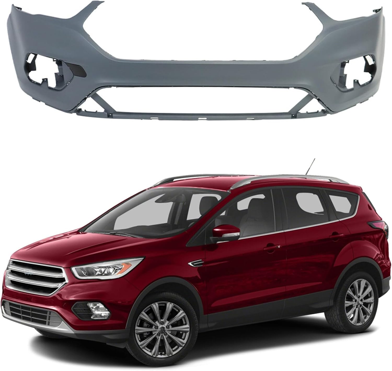 Front Bumper Cover Fascia Replacement for Escape 2017 2018 2019 GJ5Z17757APTM