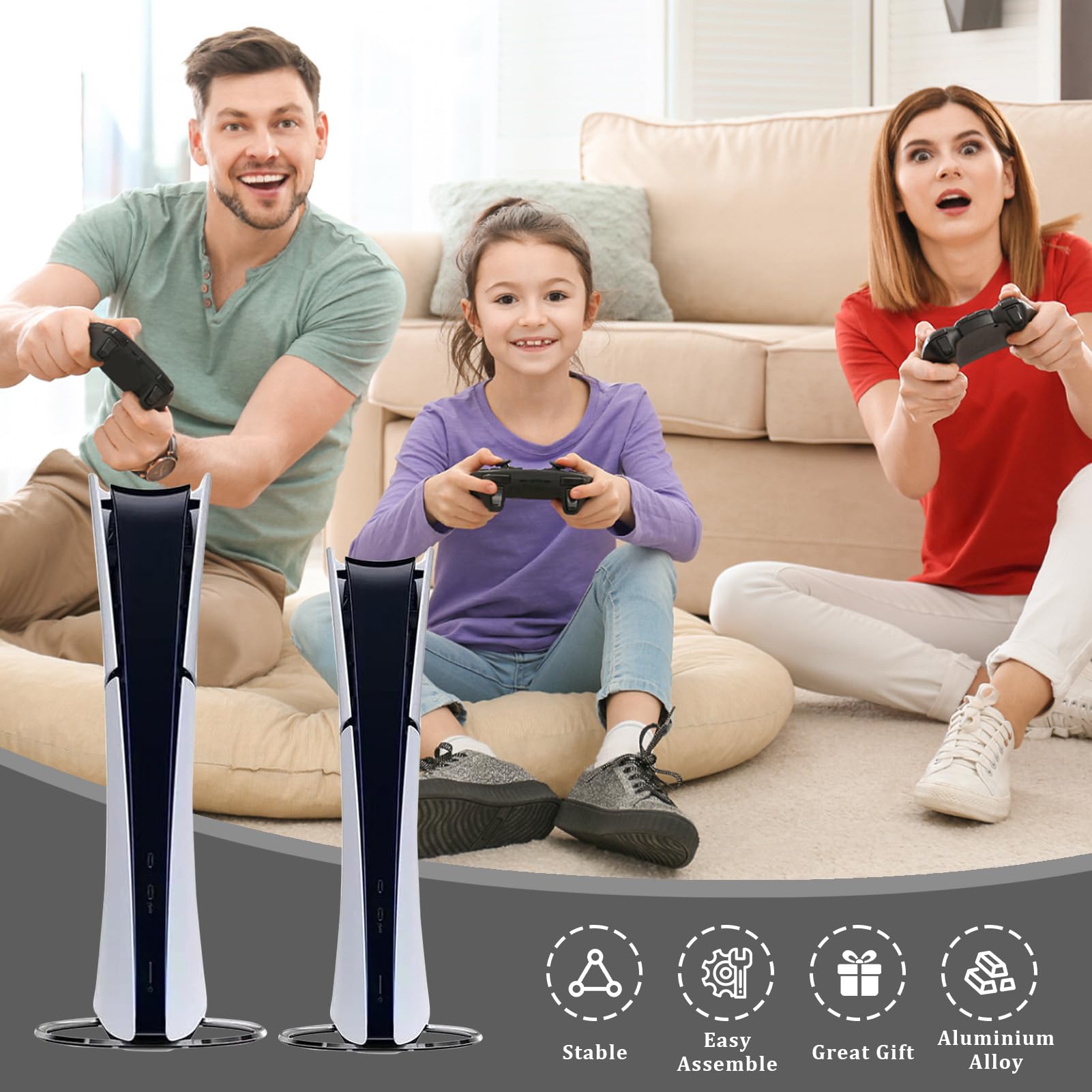Soporte Vertical para Tation 5 Slim: Soporte para Play Tation 5 Slim, Ps5 Slim Stand para Pla Tation 5 Slim Discs Y Digital, Soporte Vertical para PS5 Slim Console