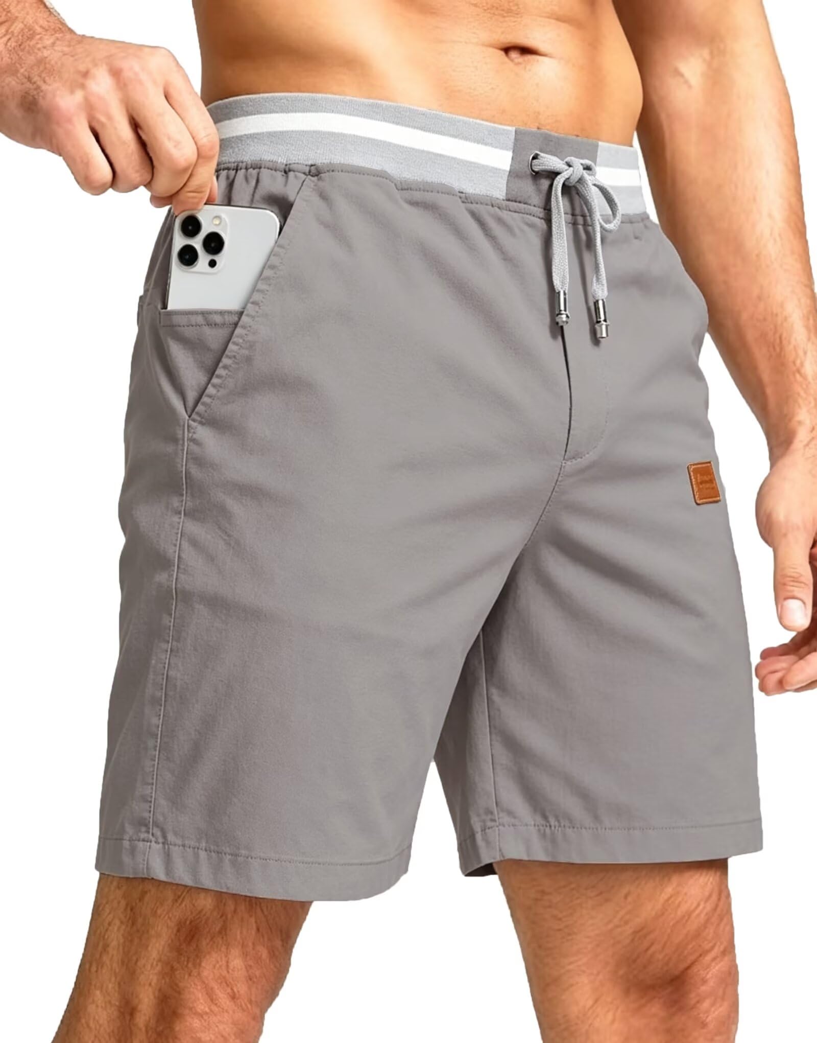 Pantalones Cortos Hombre Algodon Verano con Bolsillos
