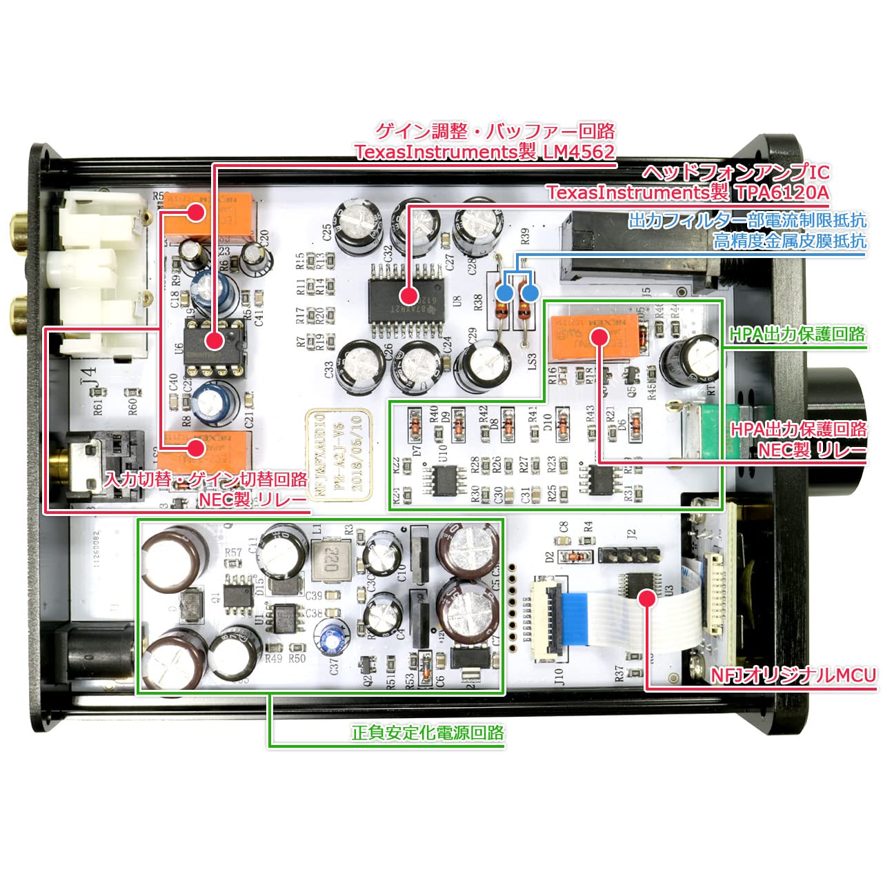Amazon.co.jp: FX-AUDIO- PH-A2J TPA6120搭載 電流帰還型 Hi-Fi