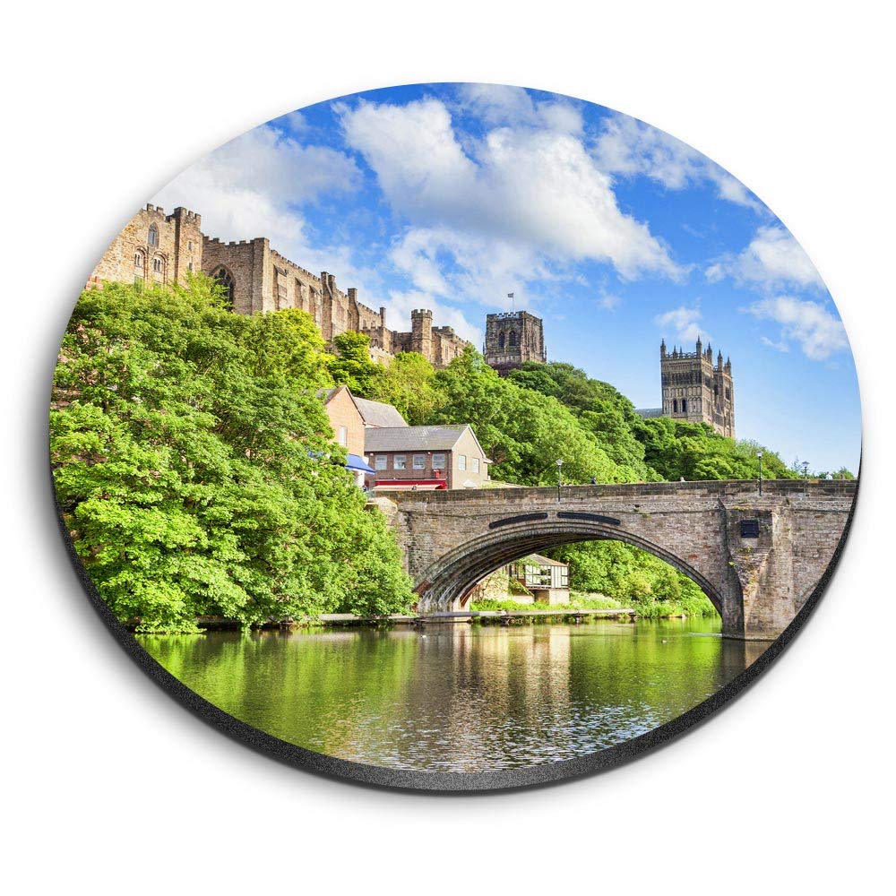 1 x Round MDF Magnet - Durham Castle & Cathedral England 21481