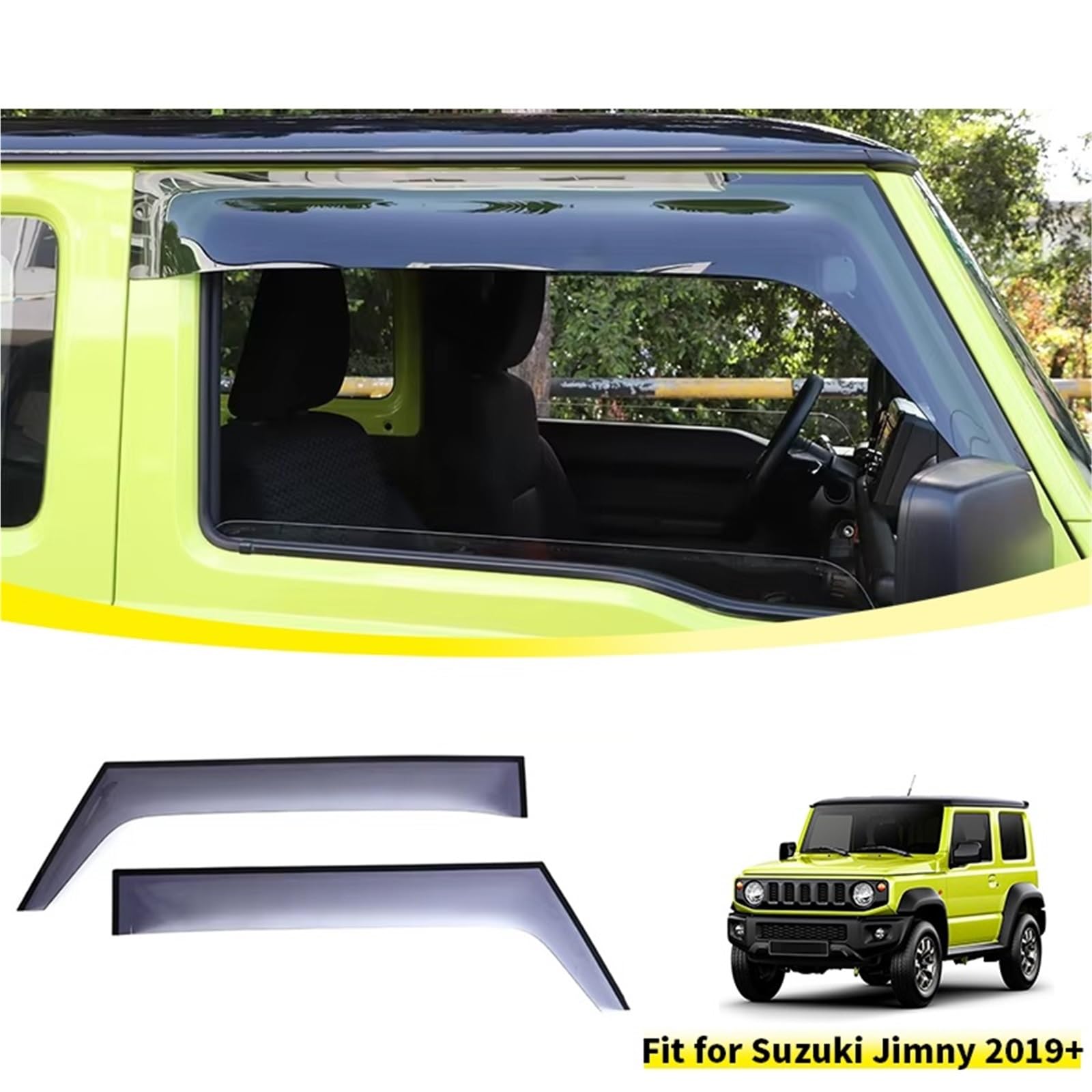 Deflektor wiatru okna Osłona przeciwsłoneczna na szybę samochodu Pasuje do Suzuki Jimny 2019-2025, akcesoria ochronne
