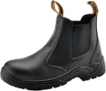 Hommes Chelsea Bottes de travail orteil en acier Bottes en cuir de vache imperméable Chaussures de travail léger …