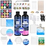 KISREL Epoxy Resin Kit for Beginners, Resin Kit with Molds, 18OZ Epoxy Kit with Dried Flowers, Measuring Cups and Resina Supplies