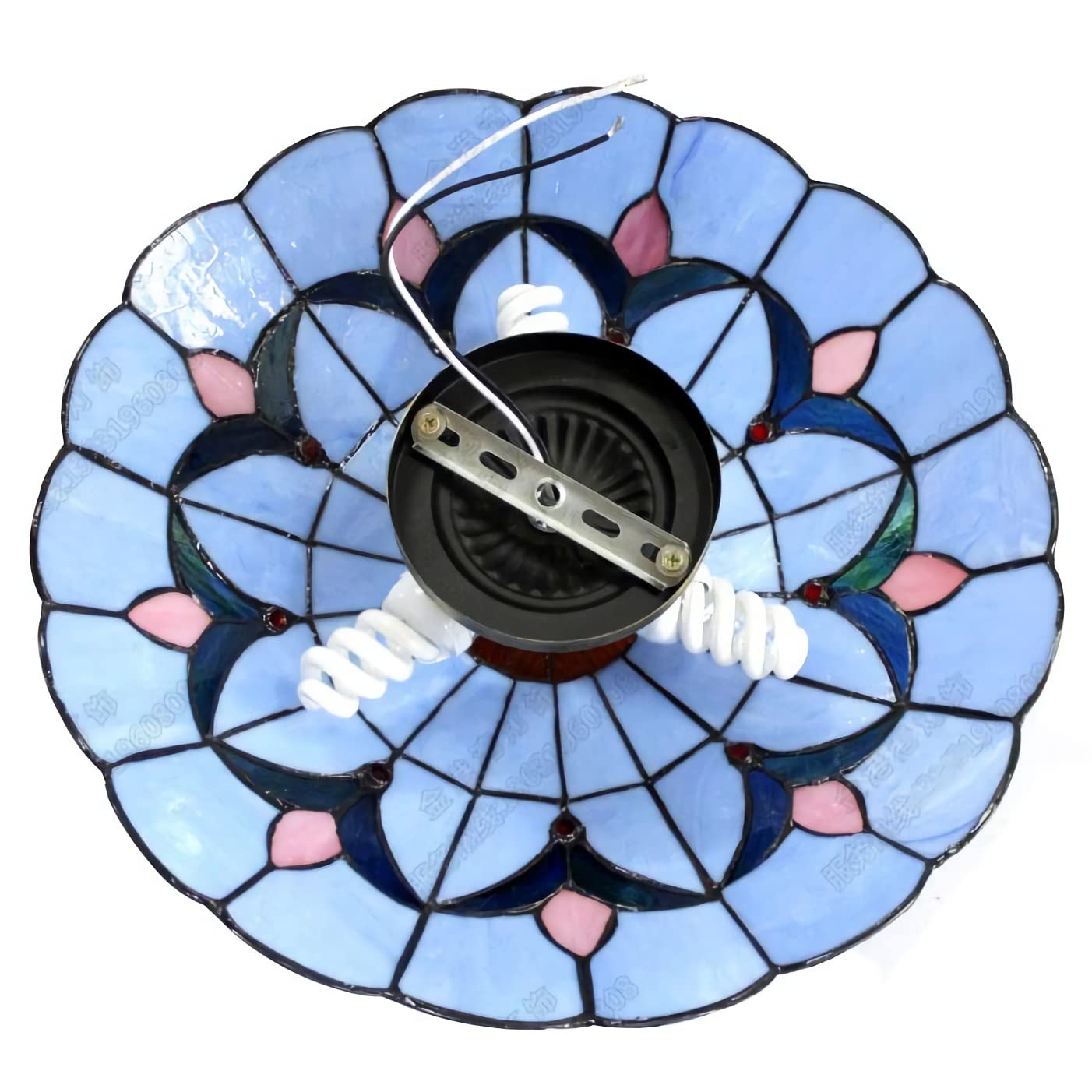 Lampa sufitowa do montażu podtynkowego, witrażowe lampy sufitowe LED w stylu vintage, żyrandole, nowoczesna lampa wisząca w stylu retro do sypialni, salonu, przedpokoju, łazienki, kuchni, 110-240 V,