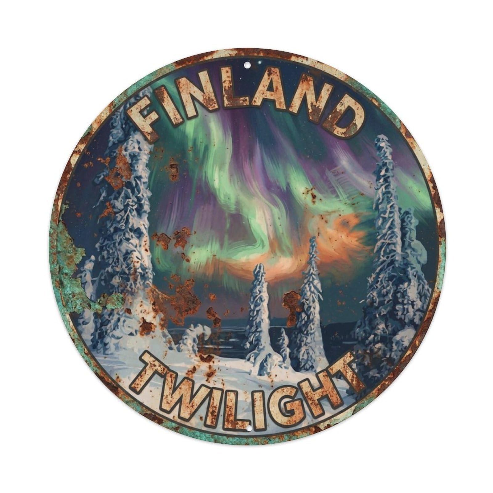 Vintage Travel Finland Legendary Metal Tin Sign
