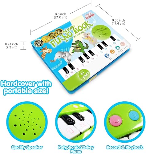 Miniatura 6 de BEST LEARNING My First Piano Book - Juguete musical educativo para niños pequeños de 3 años en adelante la mejor idea ideal de regalo de cumpleaños