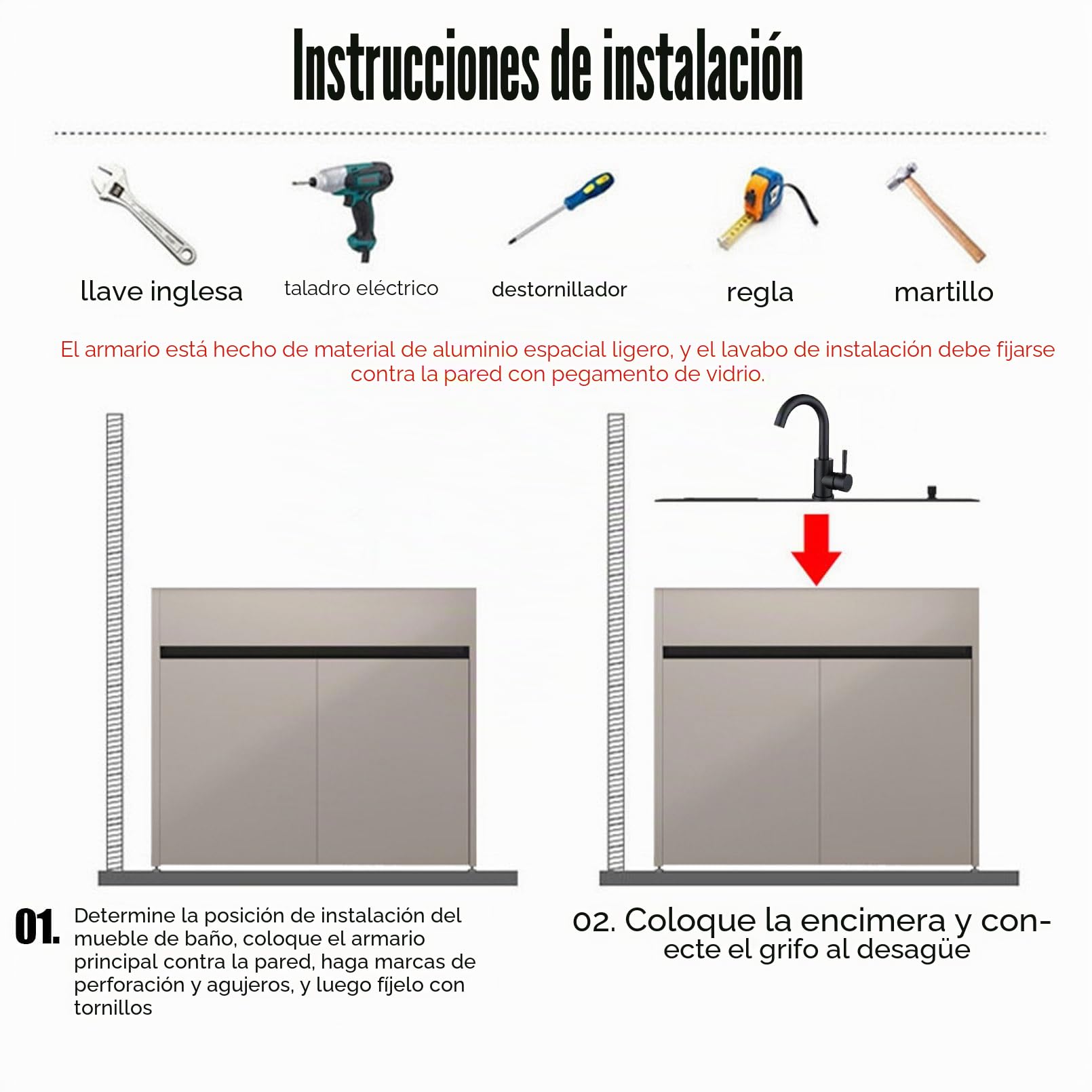 Fregadero de Acero Inoxidable 80 cm Independiente con Mueble Inferior | Grifo de Dos Mandos para Agua Fría/Caliente | Estante | Interior/Exterior | Comercial & Doméstico | Cocina/Baño