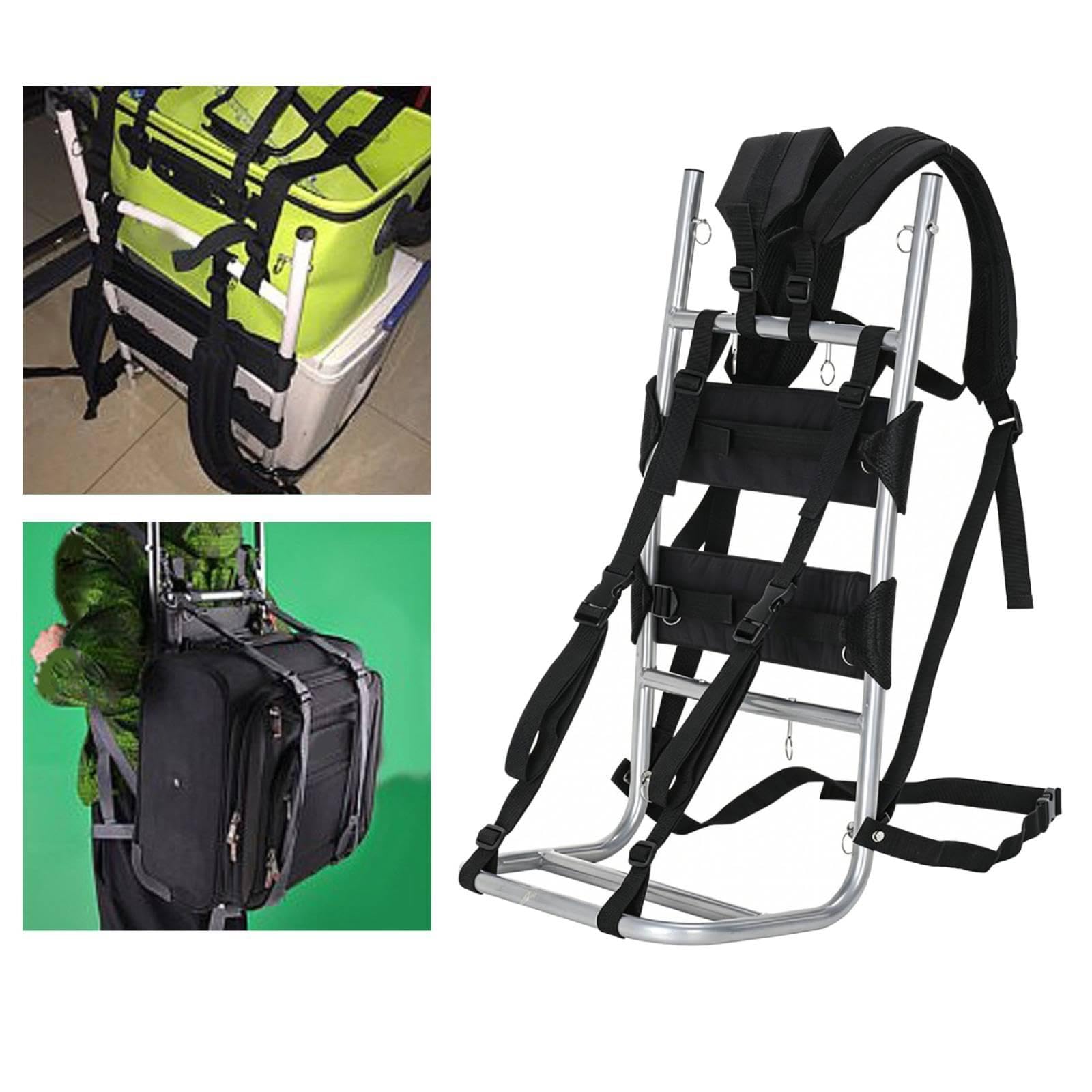 Mochila de Carga Pesada con Bastidor Externo Portátil en Aluminio Soporte Ergonómico Ajustable para Equipo Armazón Versátil Adecuado para Senderismo M, multicolor, L