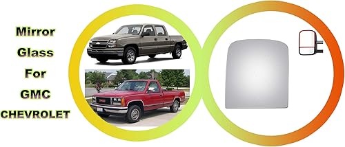 Miniatura 5 de Espejo de cristal para Chevy GMC Tahoe, Silverado, Sierra, Yukon, Avalanche, Escalade lado del conductor (superior plano)