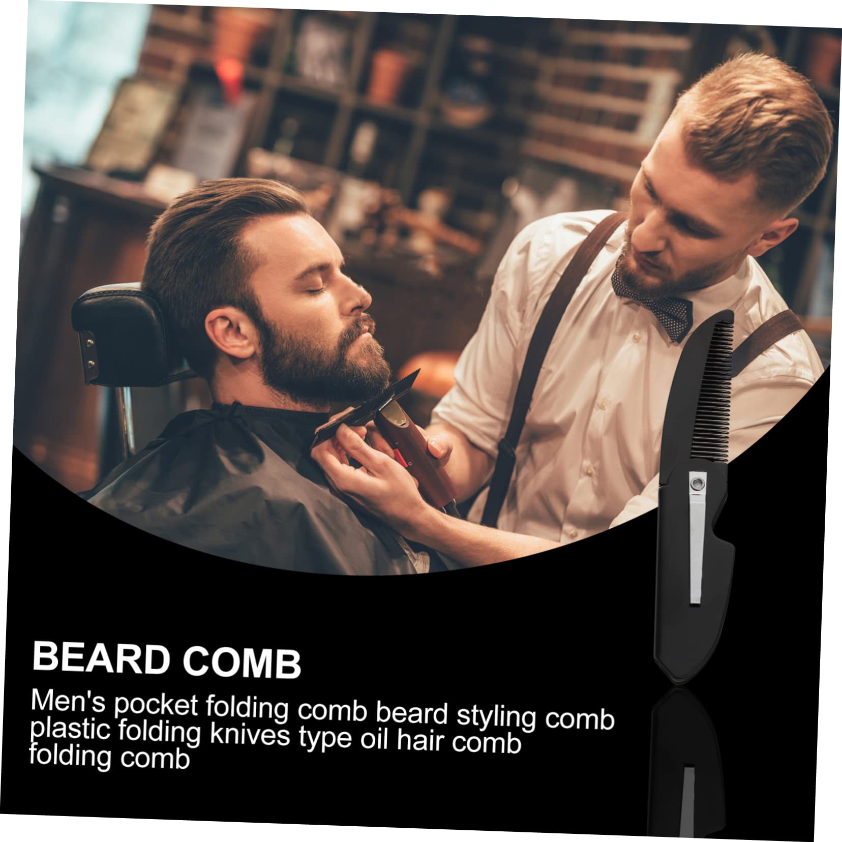 Mipcase 20kawałki Folding Pocket Comb for Men Beard Care Combs Portable Grooming Tool for Travel Home Use Practical and Stylish Design for Shaping Beards