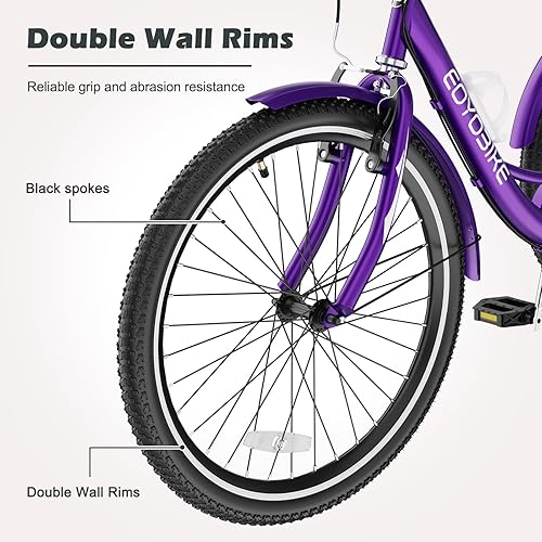 Miniatura 101 de ABORON Triciclo para adultos, bicicleta de 3 ruedas para adultos, triciclo para adultos, llantas de doble pared, triciclo para mujeres y hombres