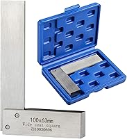 Boomgood Precision Machinist Square 4x2.5 Inch DIN 875 Grade 1 Hardened Steel Right Angle Ruler for Engineers