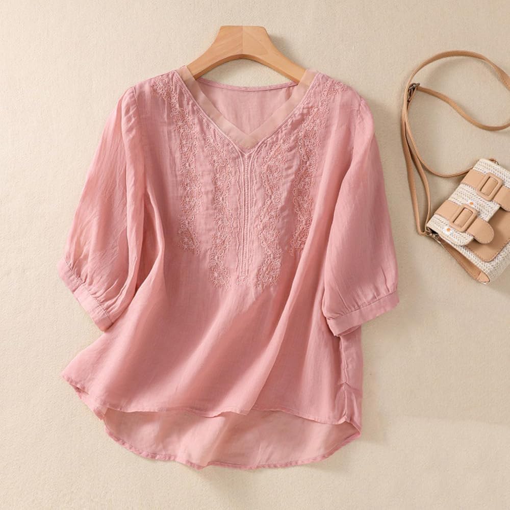 トップス ne Quittez pas Cotton Linen Lace Blouse ne Quittez pas(ヌキテパ)のCOTTON LINEN LACE BLOUSE通販