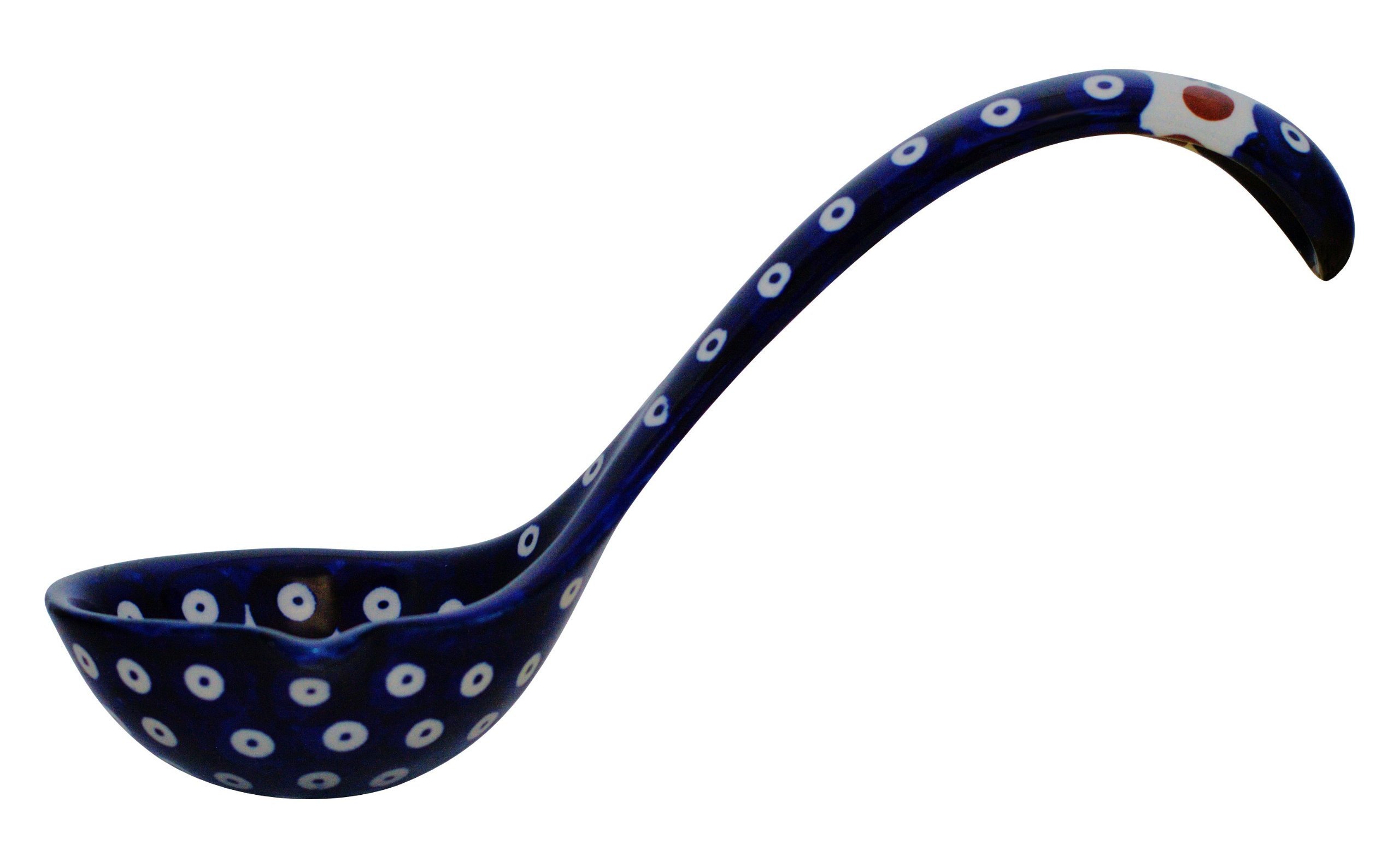 Authentic Polish Pottery Ladle in Mosquito Design Handmade in Boles?awiec Poland + Certificate of Authenticity