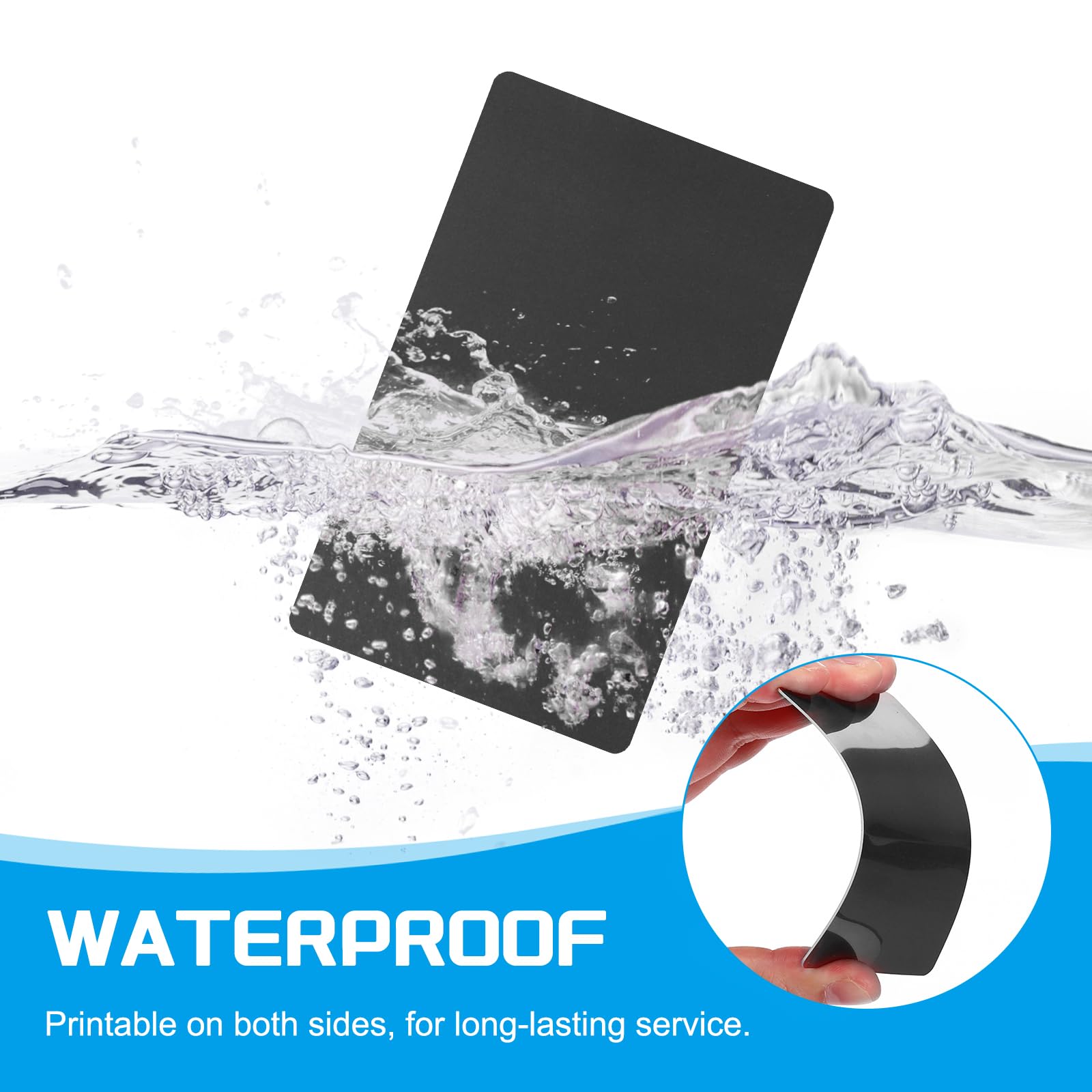 PATIKIL Blank PVC Cards, 30 Pack Inkjet Plastic ID Card CR80 30 MIL White Printable Business Cards - Image 4