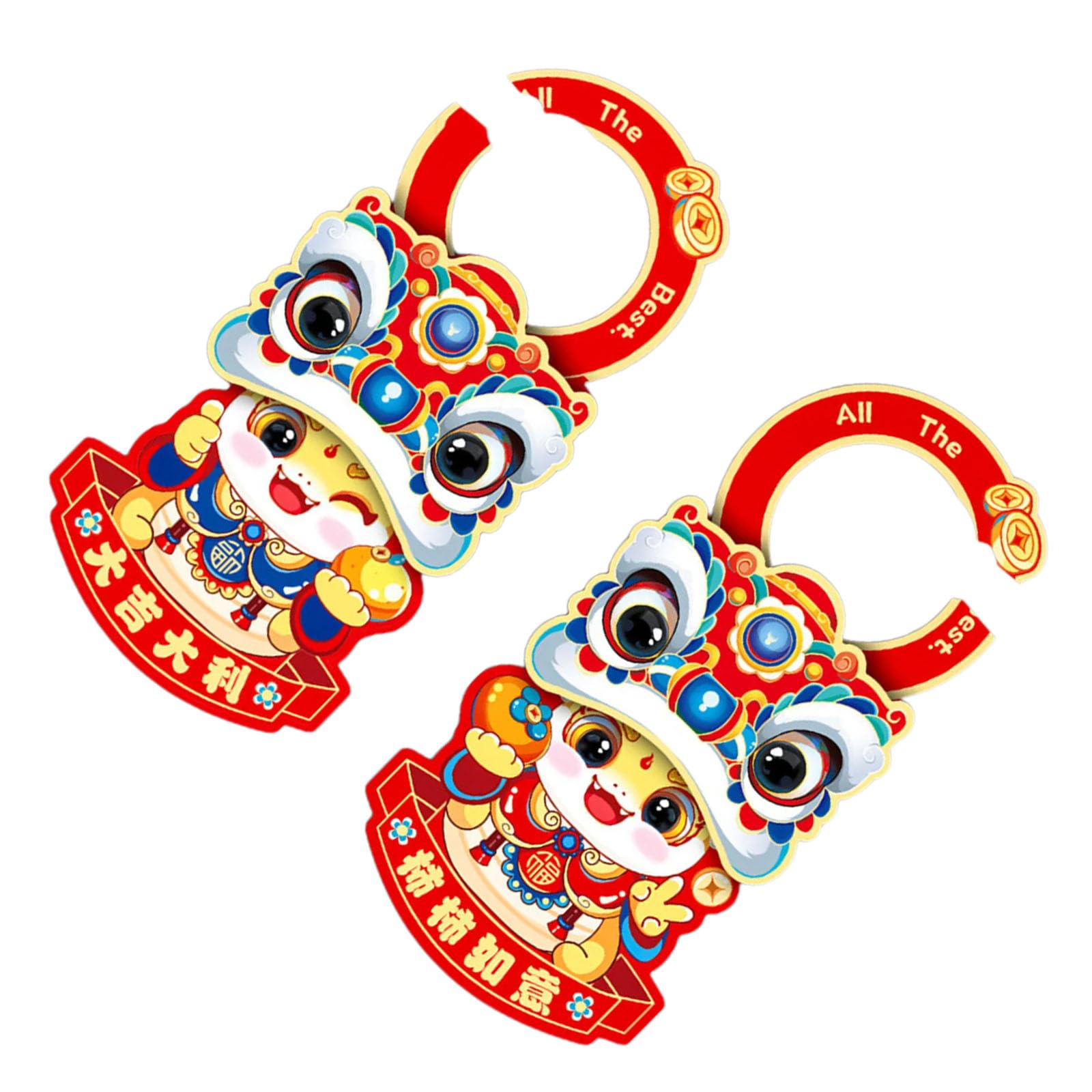 Jazuaiao 2025 New Year Door Handle Hangings Beautiful 2025 New Year Door Handle Ornament for Enhancing Holiday Atmospheres Holiday Atmospheres Enhancers