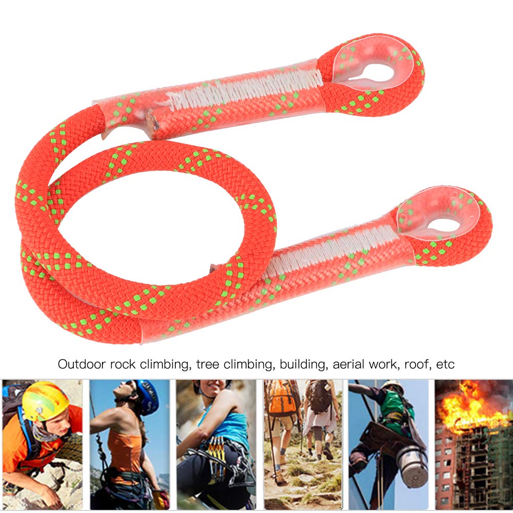 cardyven 60CM Rock Climbing Rope, 22KN Anti Fall Lanyard Professional Mountaineering Sling Nylon Safety Rope for Climbing Caving Rappelling Rescue High Altitude Work