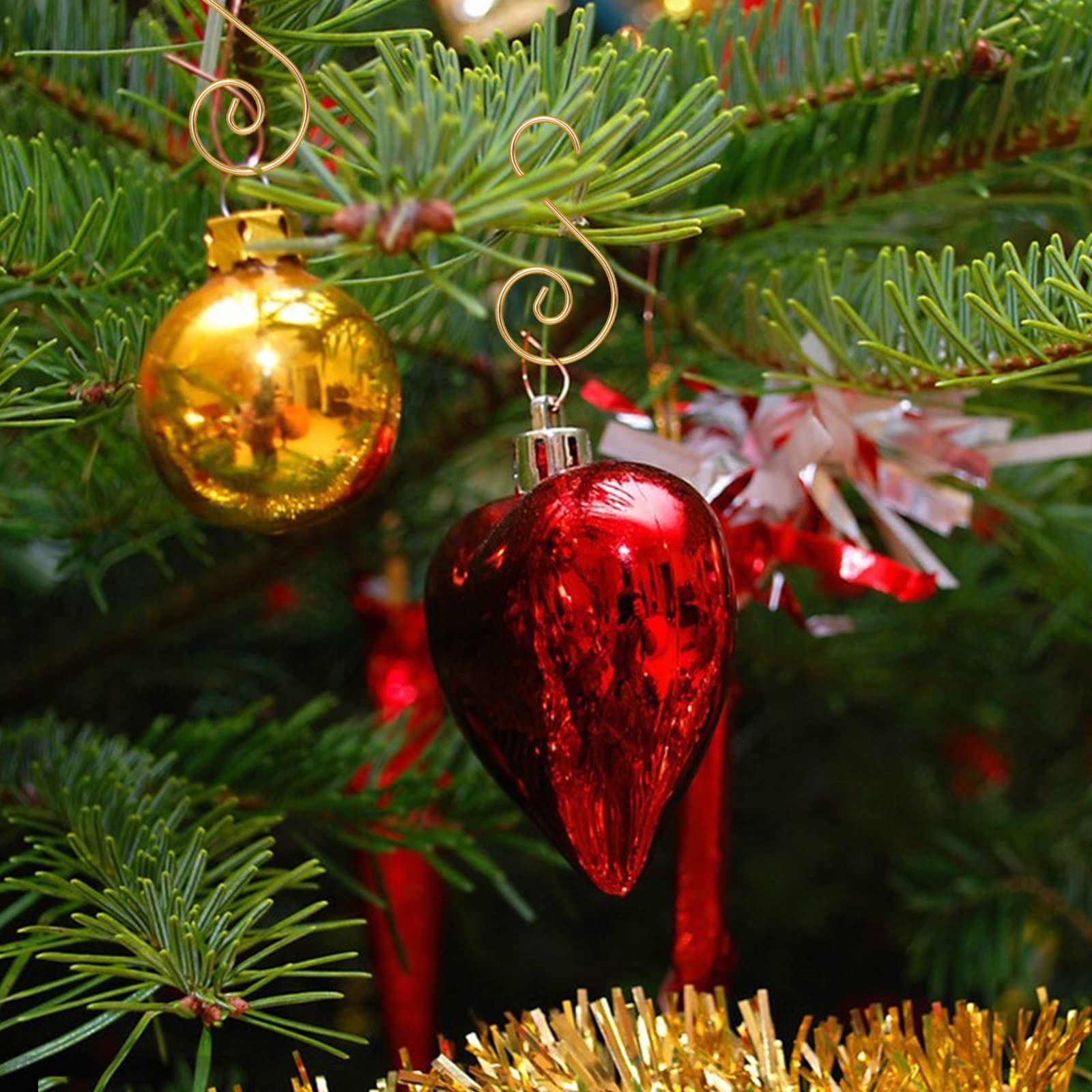 60 pezzi (argento) ganci per ornamenti natalizi, ganci per alberi di Natale, ganci in metallo per appendere decorazioni per alberi di Natale | Leroy Merlin