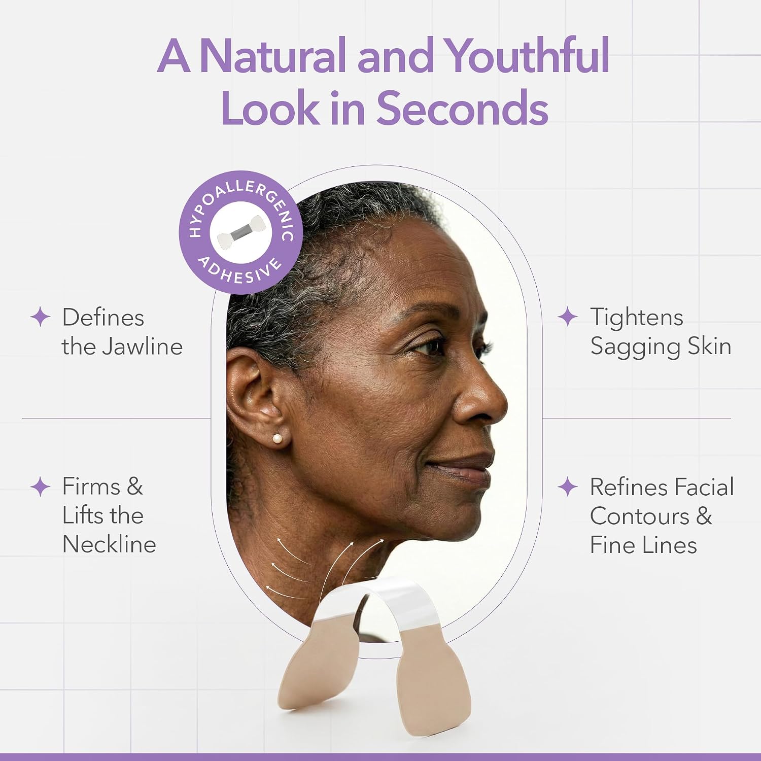 Professional Face Lift Strips Upgraded - Jawline Neck Lift Tape, 25 Count