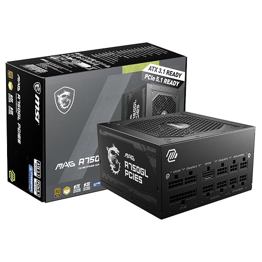 MSI MAG A750GL PCIE5 Spec Analysis: 750W ATX 3.1 Power Supply