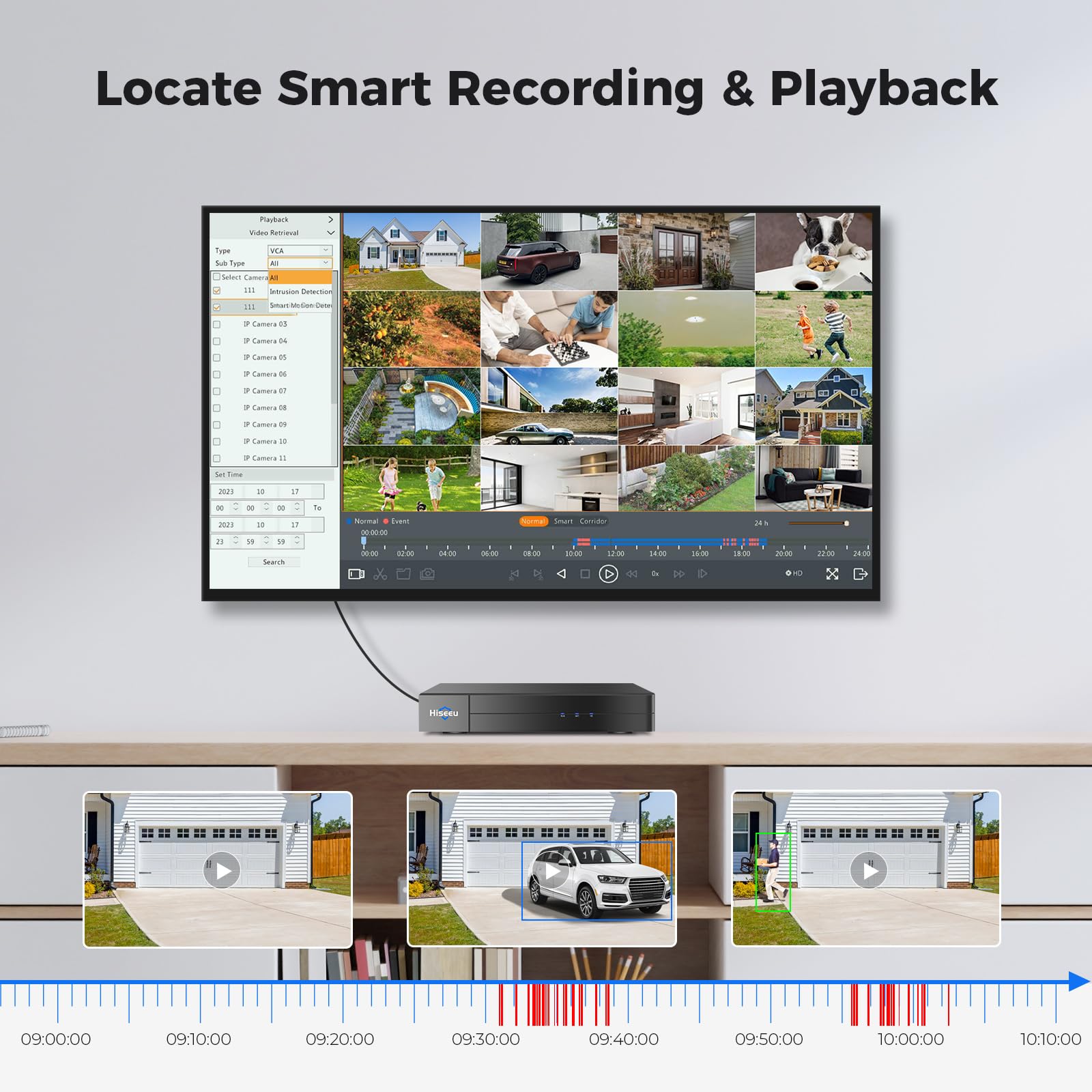 Hiseeu Videoregistratore digitale a 16 canali, 4K, 8 MP, DVR CCTV avanzato per telecamera di sicurezza, AHD/TVI/CVI/CVBS/IPC 5 in 1 ibrido, nessun costo mensile, accesso remoto (senza disco rigido)