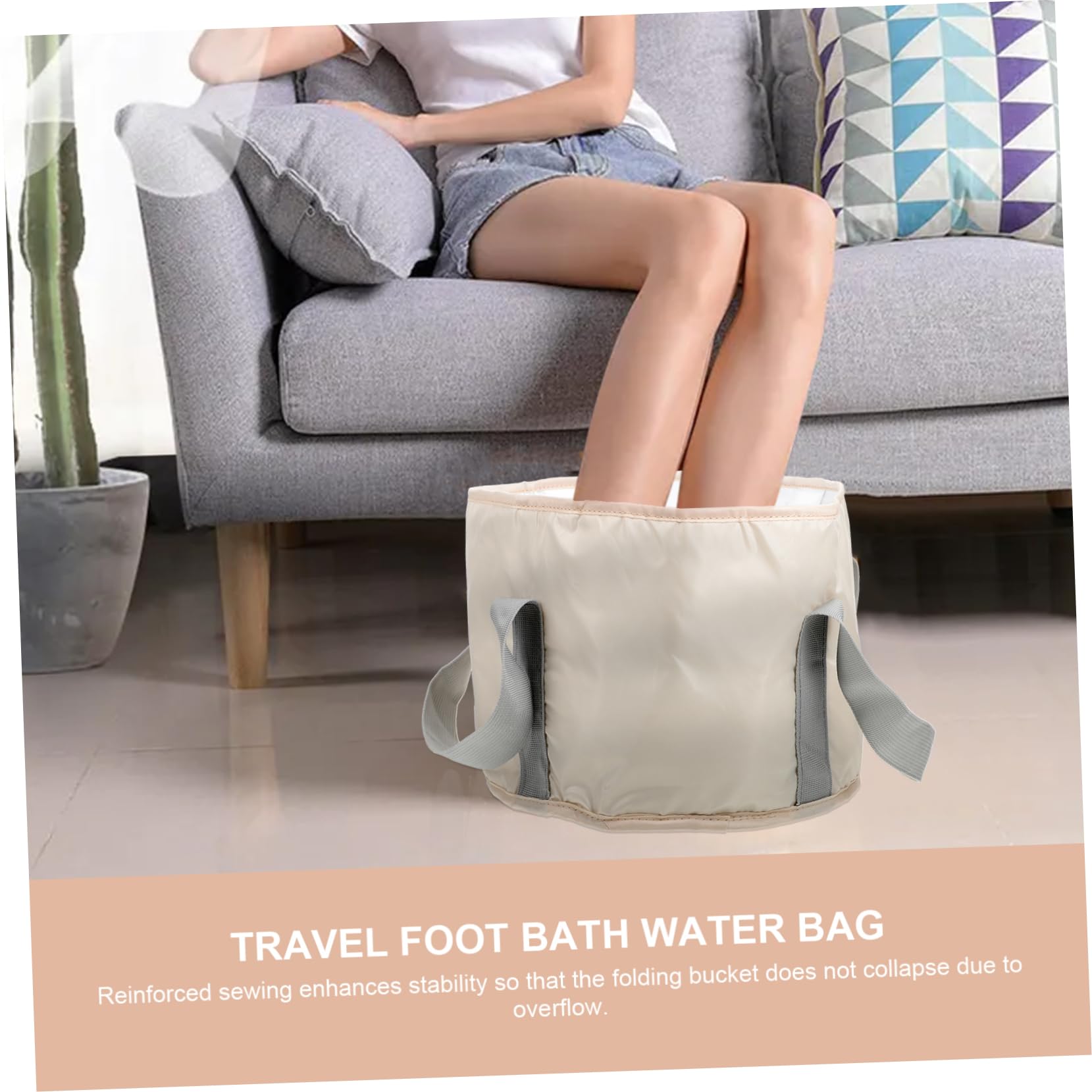 Healeved 3pezzi Borsa Da Bagno Portatile Per Pediluvio Contenitore Per Campeggio Con Isolamento Termico Per Viaggi e Attività All Aperto Capacità Ampia e Design Pratico