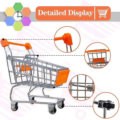 Miniatura 4 de Mini carrito de compras para niños pequeños, se aplica a los suministros escolares y accesorios para niños, mini juguetes de comida para juegos