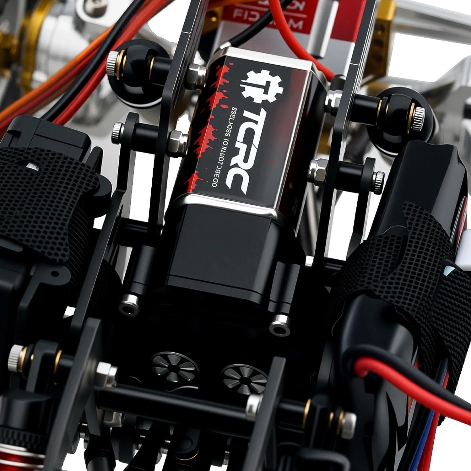 Multicolored Metal 77T High Torque Speed Reduction Brushed Motor w/ 12T Pinion Low Speed Transmission Gearbox w/Chromoly Steel Integrated Gears Assembly Set for Redcat Ascent-18