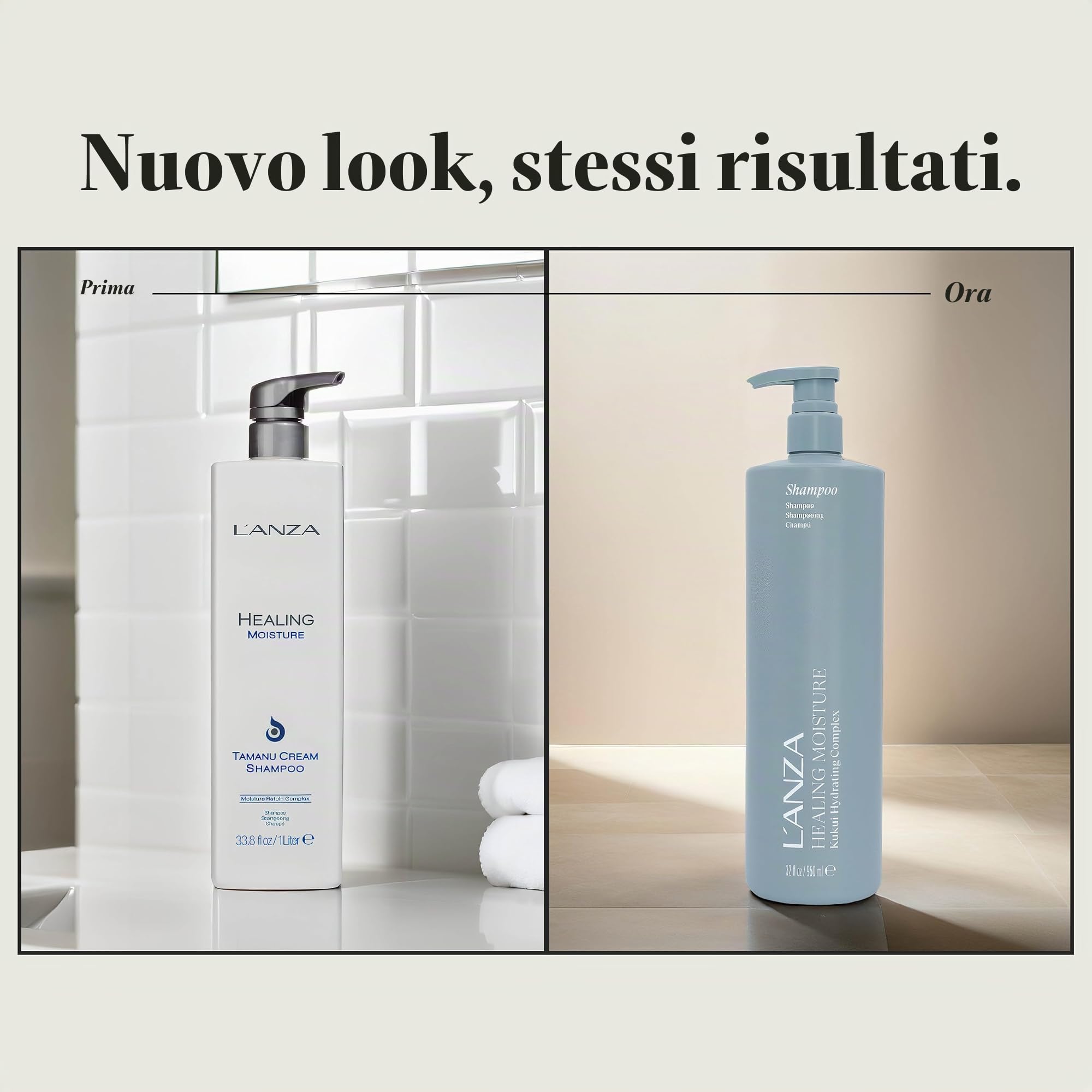 L'ANZA Healing Shampoo Crema Idratante agli Estratti di Tamanu, Dona Benessere al Cuoio Capelluto, Idrata e Districa Delicatamente i Capelli Secchi, Privo di Solfati, Parabeni e Senza Glutine, 1000 ml