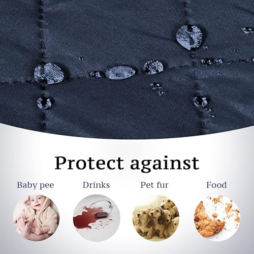 Miniatura 6 de Fundas de cojín impermeables para sillón reclinable, fundas antideslizantes para sofá de 1, 2, 3, 4 plazas, funda protectora para gatos y perros,