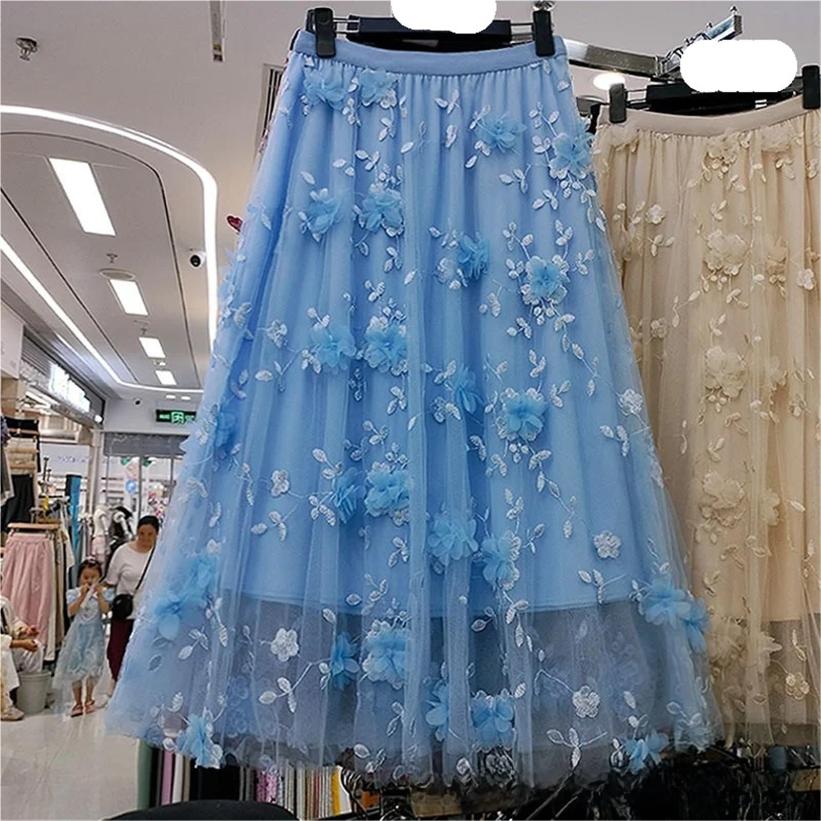 Gonna Estiva in Tulle Viola da Donna, Linea A, Lunghezza Midi