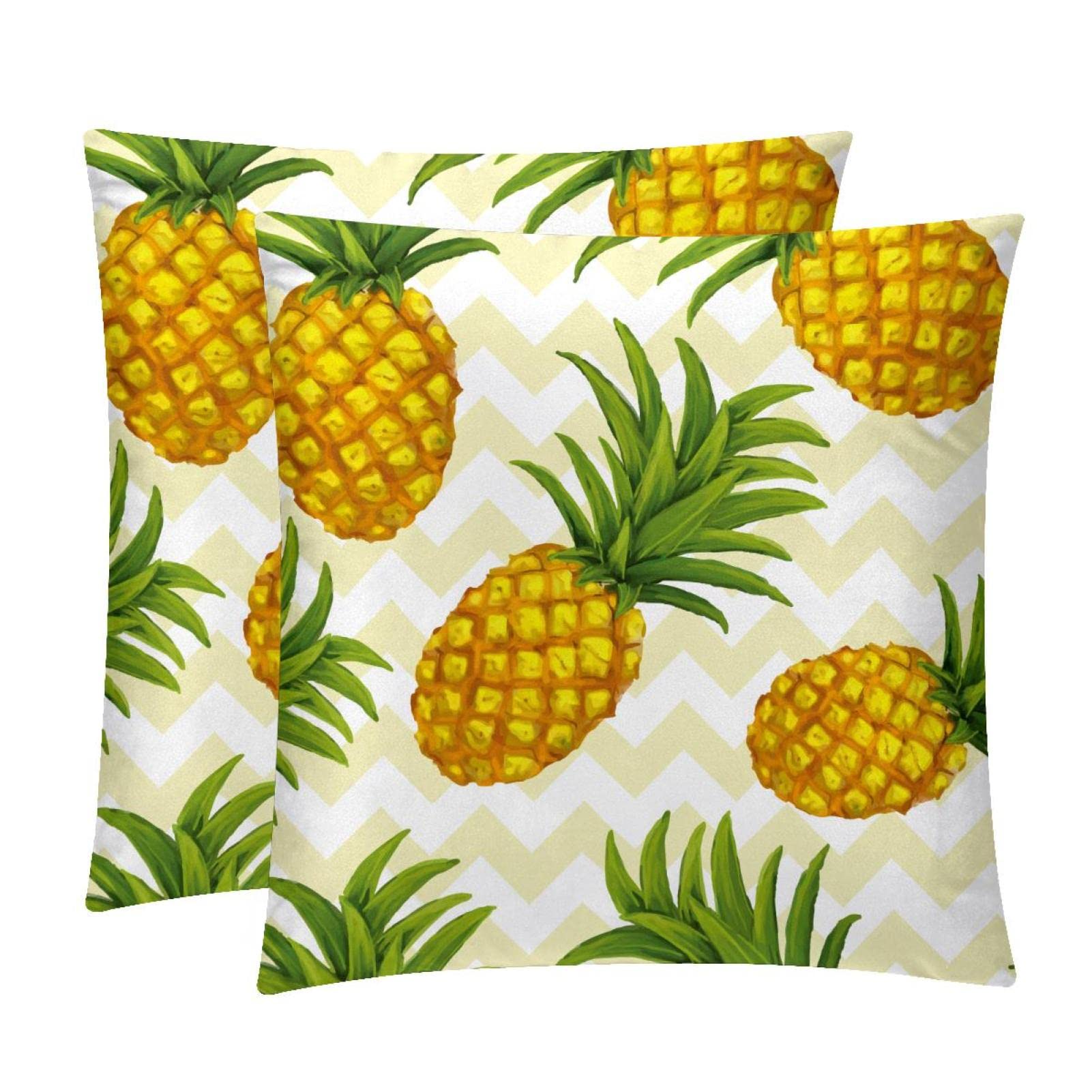 Housses de Coussin Lombaire pour Décor de Maison de Ferme Salon Fruits Tropicaux Jaunes