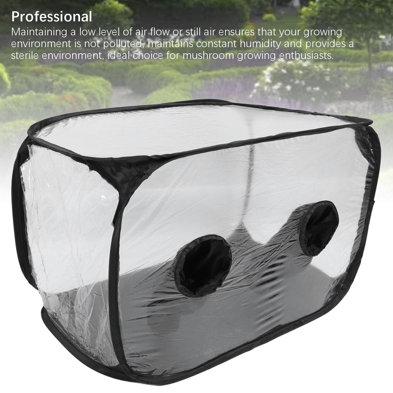 Pilipane Still Air Box Foldable Portable Professional PVC Pop Up Mushroom Grow Tent for Microbiology Sterile Environment Clear PVC Stainless Steel 80x50x50cm : Patio, Lawn & Garden
