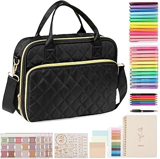 All-in-One Bible Journaling Kit – Quilted Bible Cover Case for Women, 31...