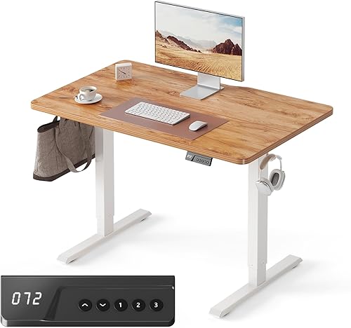 Miniatura 41 de FEZIBO Escritorio Eléctrico de Pie de Altura Ajustable, Escritorio de Sentarse y Pararse de 40 x 24 Pulgadas, Escritorio de Oficina en Casa, Negro