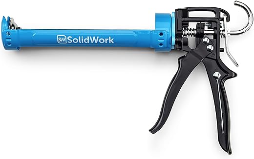 SolidWork professional Caulk Gun with highest 26:1 leverage - Caulking Gun for processing all 10oz sealing and adhesive cartridges
