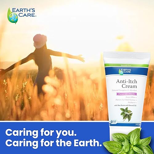 Miniatura 9 de Earth's Care Crema antipicazón, alivio de picazón de insectos extra fuerte, alivia las quemaduras solares, erupciones e irritación de la piel menor