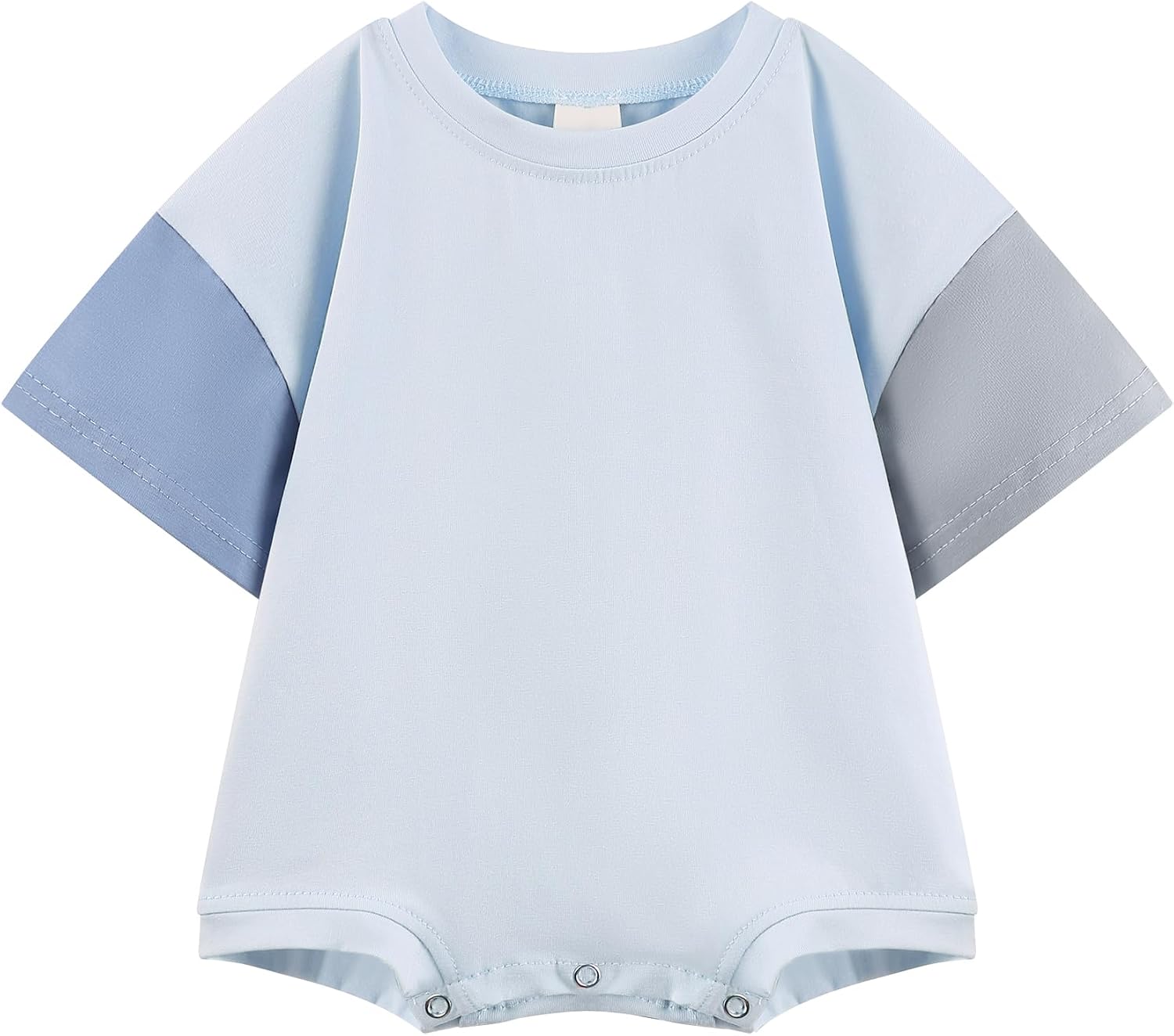 Bafeicao Baby Boy Girl Bubble Romper Color Block Short Sleeve T Shirt Newborn Summer Bodysuit