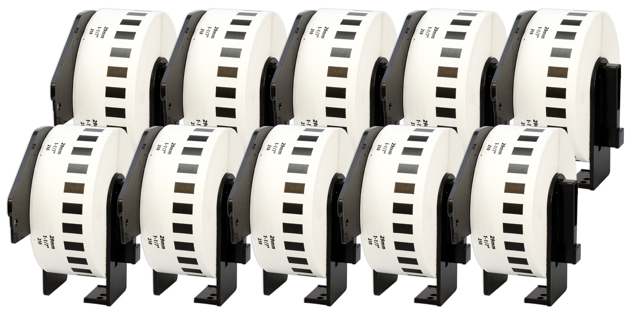 Compatibles Rouleaux DK-22210 29mm x 30,48m Papier Étiquettes pour Brother P-Touch QL-500 QL-550 QL-560 QL-570 QL-700 QL-800 QL-810W QL-820NWB QL-1050 QL-1060N QL-1100 QL-1110NWB
