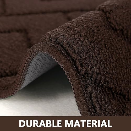 Miniatura 6 de hicorfe Juego de alfombras y tapetes de cocina, 2 piezas de polipropileno súper absorbente, tapete antideslizante suave y cómodo, lavable para