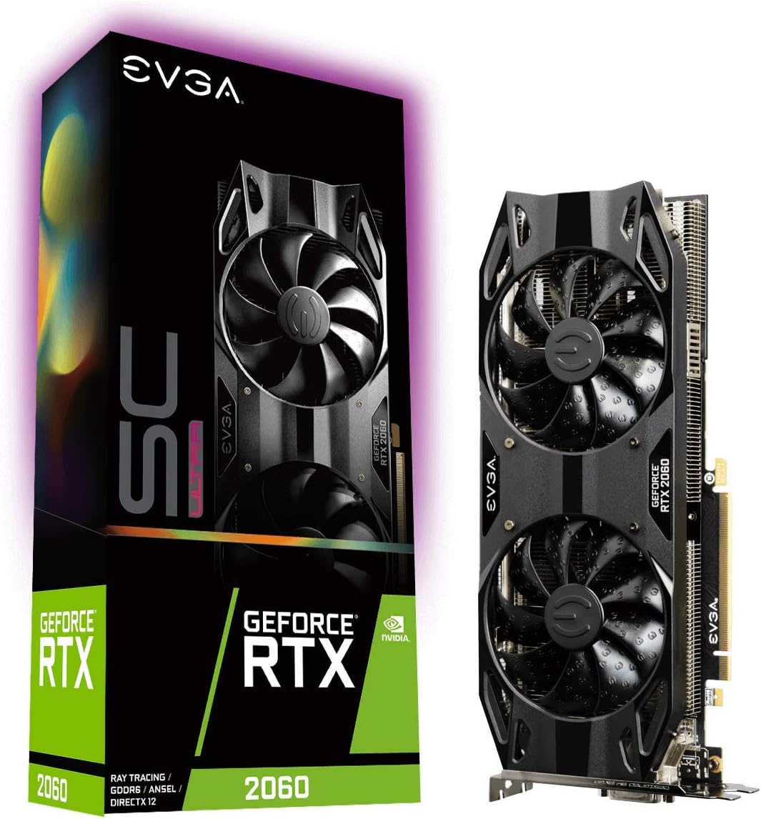 EVGA GeForce RTX 2060 SC ULTRA GAMING, 06G-P4-2067-KR, 6GB GDDR6, Dual HDB Ventole EVGA GeForce RTX 2060 SC ULTRA GAMING, 06G-P4-2067-KR, 6GB GDDR6, Dual HDB Ventole